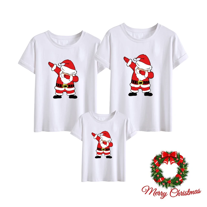 Boys T-Shirt Christmas Family Matching Family-Look Girl Lovely Cotton Merry Santa-Claus