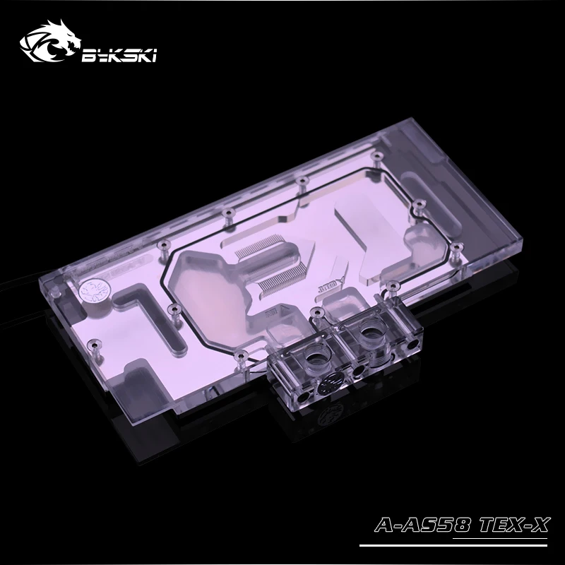 Bykski A-AS58EX-X GPU водяного охлаждения блок для ASUS EX-RX580 2048SP 8G