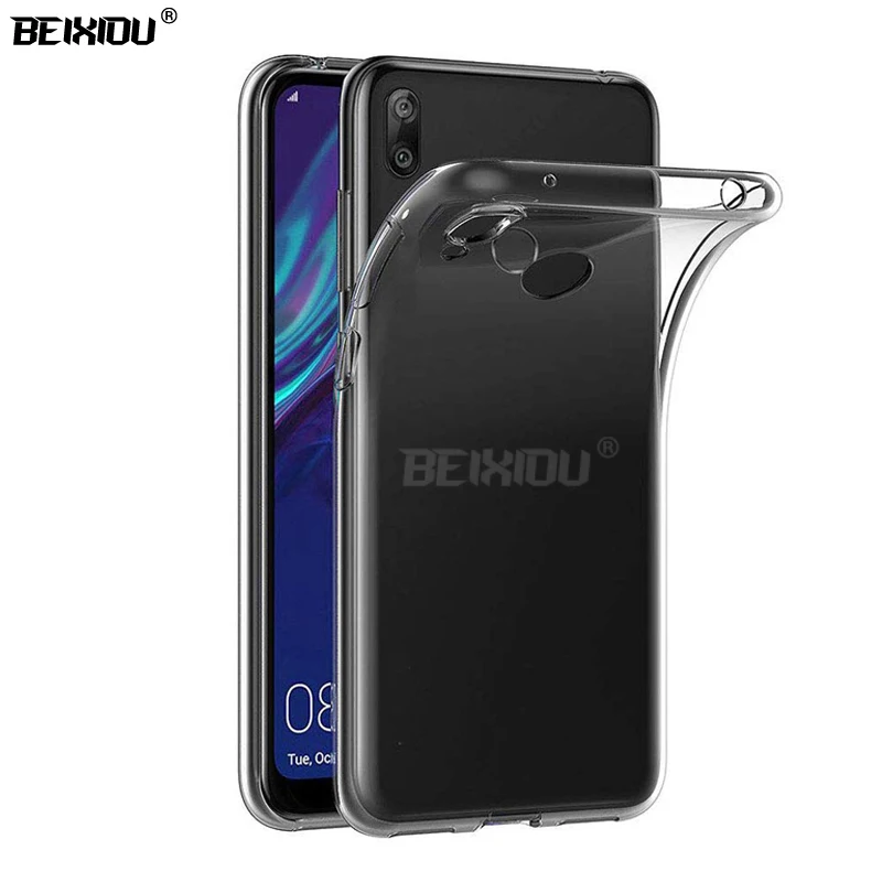 Чехол для huawei Y7 TPU Силиконовый прочный прозрачный мягкий чехол Y 7 защитный на
