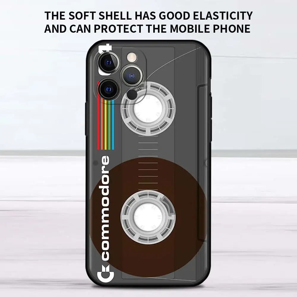Vintage Cassette Tape Retro Style Black Soft Phone Case