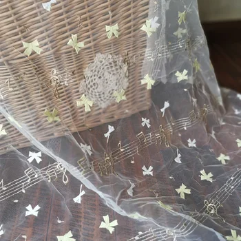 

3meters 150cm Mesh embroidery lace fabric Handmade DIY Dress decoration Garment material Needlework sewing accessories 507