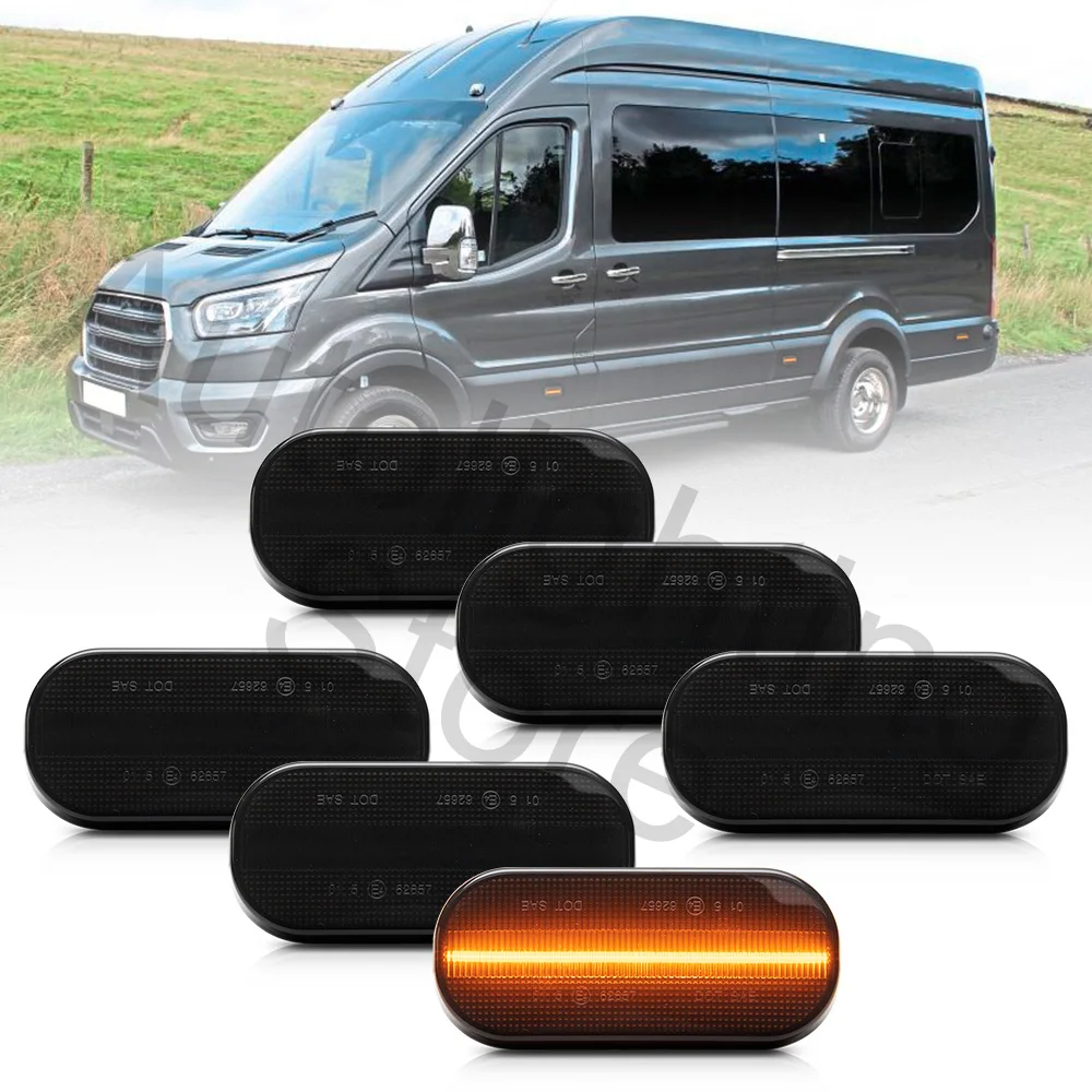 6x для Ford Transit MK8 Jumbo Version 2014-Up 24V Светодиодные дымчатые линзы боковые габаритные