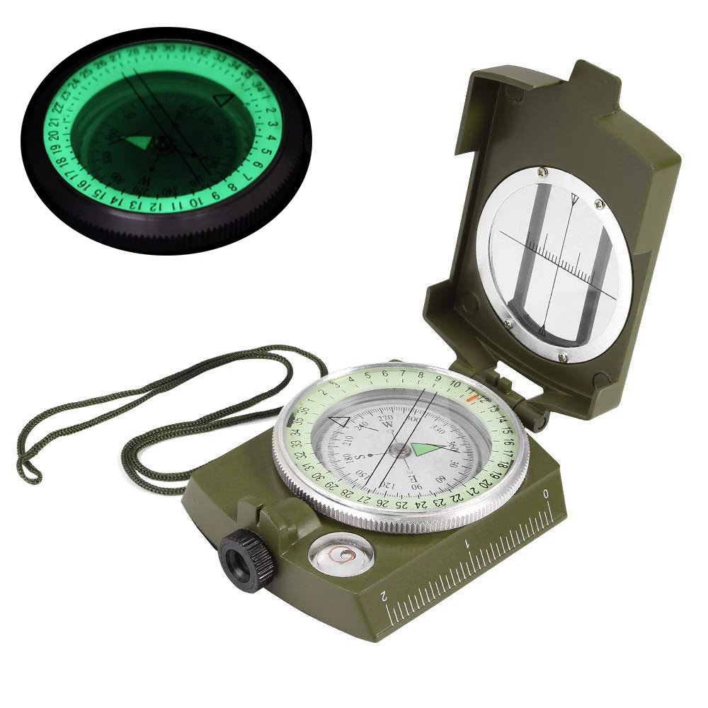 Военный компас, водонепроницаемый, с ремешком, военный, для выживания, светящийся компас, высокая точность, компас, для улицы, инструмент для кемпинга