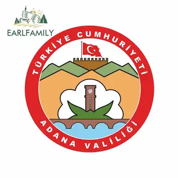 

EARLFAMILY 13cm x 13cm for Adana Valiligi Car Stickers and Decals Waterproof 3D Occlusion Scratch Waterproof Decals Body for Car