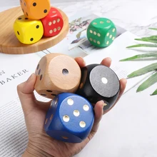 6-гранная шахматный реквизит игрушки деревянные кубики 5 см большие печатки круглое сито точек развлечения вечерние Кемпинг игра Семья настольные игры
