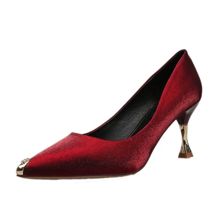 

Women High heels Shoes 2020 New Spring Summer Pointed Toe heels Sandals Women Solid color Sexy Size 34-39 Sandalias de mujer