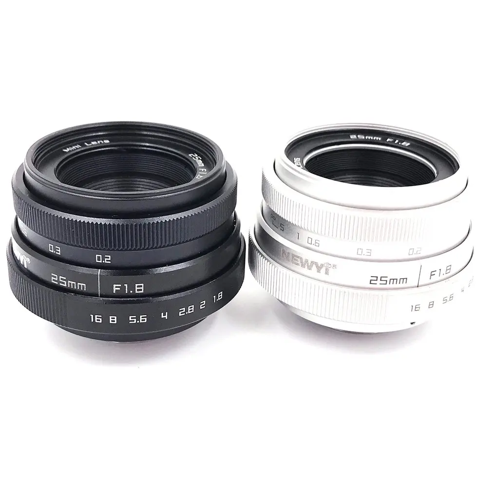 Lente para celular 25 мм F1.8 Мини CCTV C крепление широкоугольный объектив для Sony Nikon Canon DSLR lentille для низкой освещенности среды