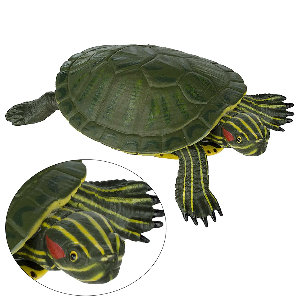 5.5inch Brazilian Red-Eared Slider Turtle Tortoise Animal Toy Action PVC Figure 