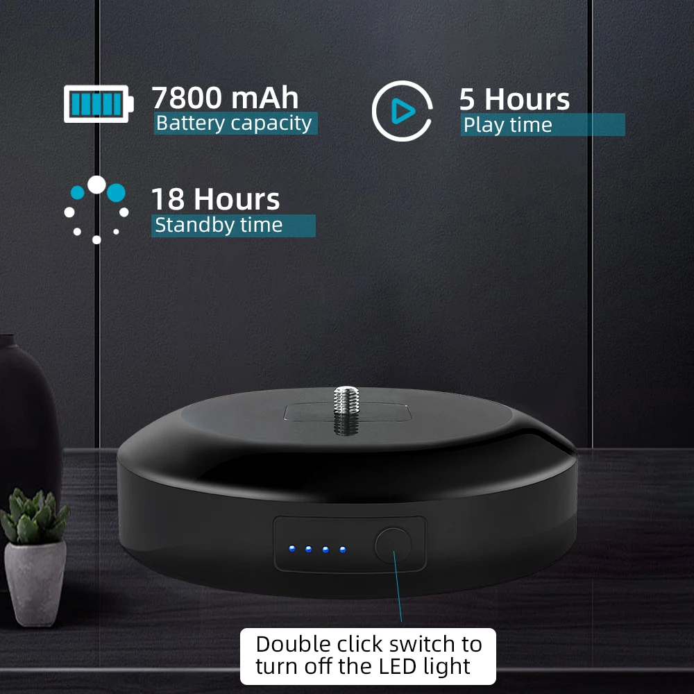 Battery Base for Echo 4th Gen 7800Mah Portable Wireless Charger Power Bank for Amzon Alexa Echo 4th Gen Holder Mount Stand