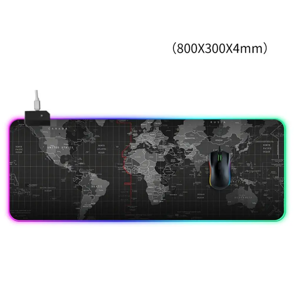 80cmX30cmX4mm Коврик для мыши, клавиатура, Настольный коврик, RGB, большой коврик для мыши, геймер, большой коврик для мыши, компьютерный коврик для мыши, светодиодный коврик с подсветкой, игровой большой коврик Mause - Цвет: 80cmX30cmX4mm