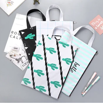 

Creative Cactus Oxford Cloth Bag Portable File Pocket Large Capacity Pencil Bag Stationery Storage Organizer Case School Supply