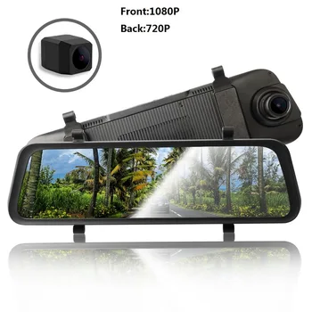 

1080P Car Rearview Camera Mirror 10 Inch Dual Dash Cam Auto Video Recorder Media DVR Dash Cam Rear Lens for Car Accessories