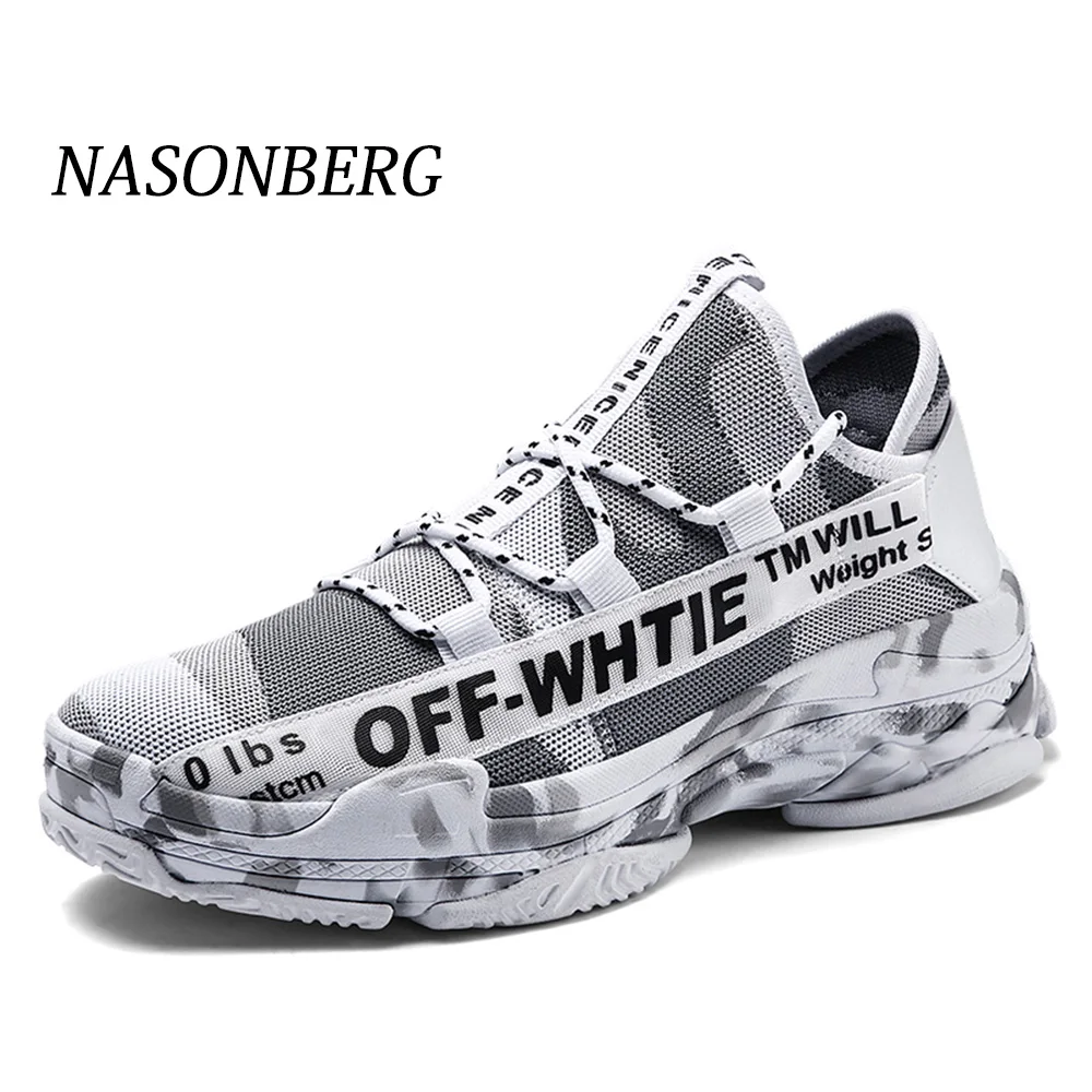 

NASONBERG Autumn Men Casual Shoes Breathable Height Increasing White Black Green Men Sneakers Women Height Increasing