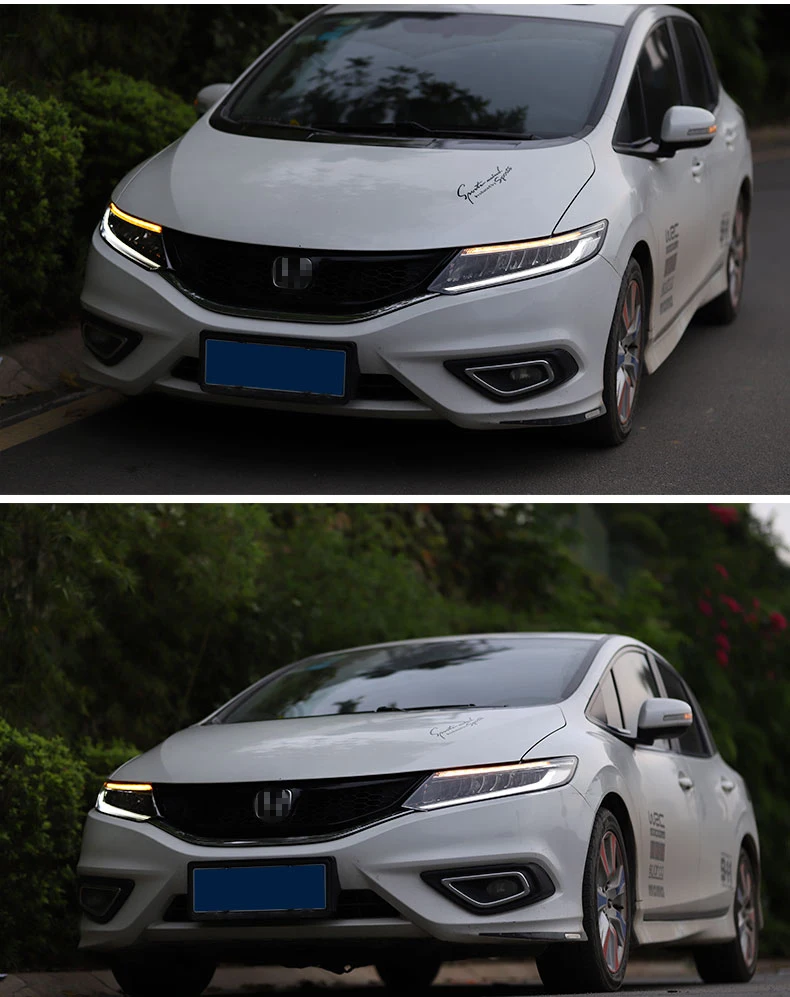 Автомобильные фары комбинации для Honda jade 13-19 фар сборки четырьмя дверцами изменение Xenon светодиодный фары светодиодный Улучшенный