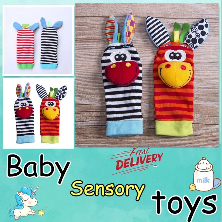 Emmaaby новая пара Sozzy Baby Младенческая мягкая игрушка на запястье Погремушки финдерс развивающий колокольчик на запястье ножной носок с погремушкой мягкие игрушки