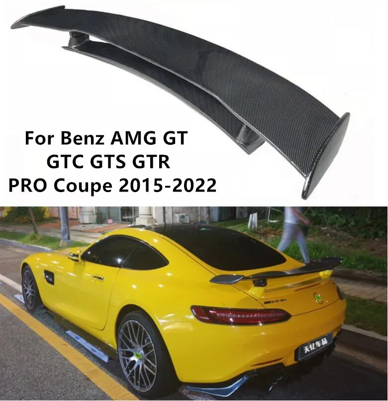 Spoiler For Mercedes-Benz AMG GT GTC GTS GTR Coupe 2015 2016 2017 2018 2019 2020 2021 Wing Lip Tail Trunk Spoilers Carbon Fiber |