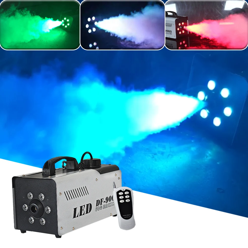 Máquina de humo inalámbrica en 1 para fiestas y discotecas, equipo de luz estroboscópica portátil de 900W, LED RGB, para DJ y Navidad - AliExpress Luces e iluminación
