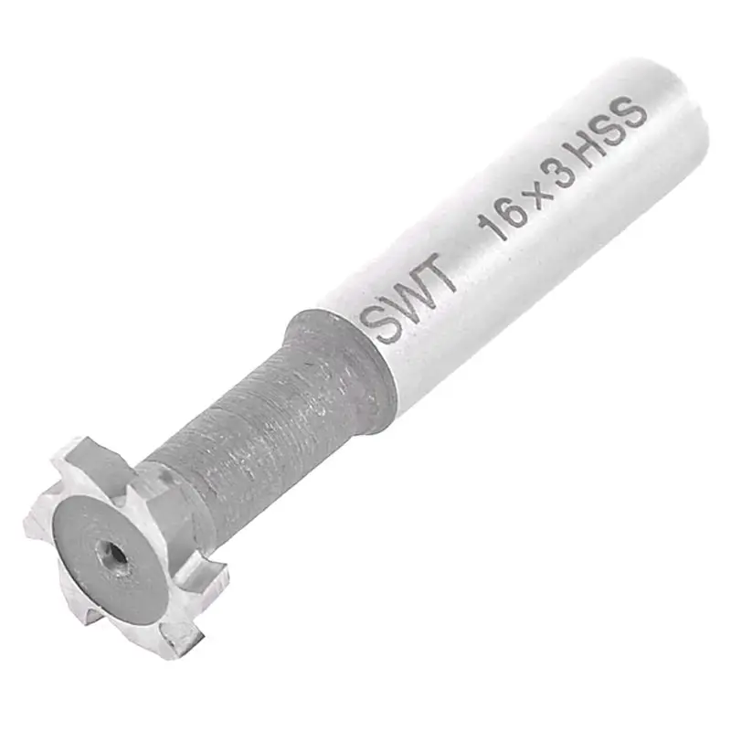 

HSS 6 Flutes T Slot Cutter End Milling Cutter Tool 16x3mm Gray + Silver