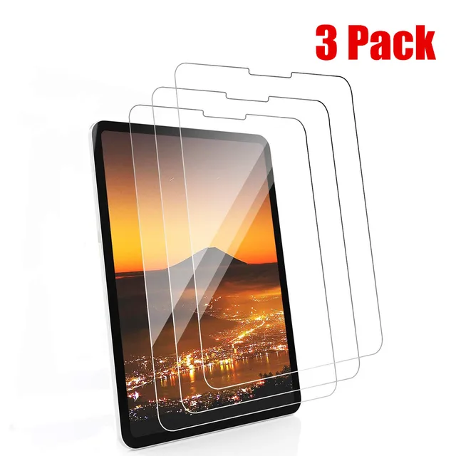 3piece Tempered Glass Film For iPad Pro 11 Screen Protector For iPad 10.2 2019 Air 4 3 2 Pro 10.5 12.9 Mini 6 5 4 3 2 Glass Film 1