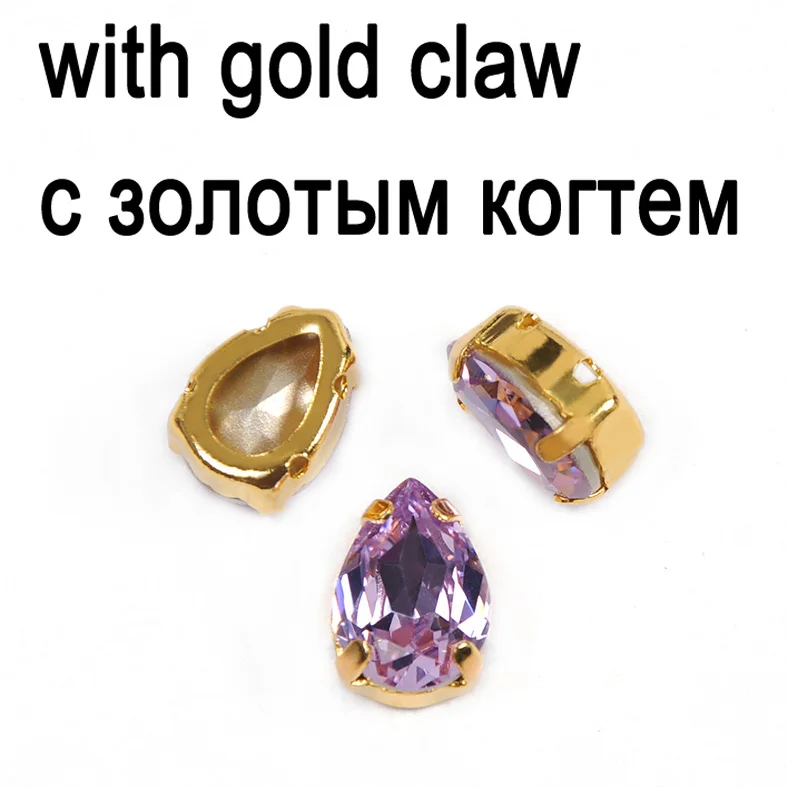 Violette Kristallmaterial-Aufnähsteine aus K9-Glas, Tropfenform, für Schmuckherstellung, Perlen, Dekorationssteine für Gymnastikanzüge – Detail 9