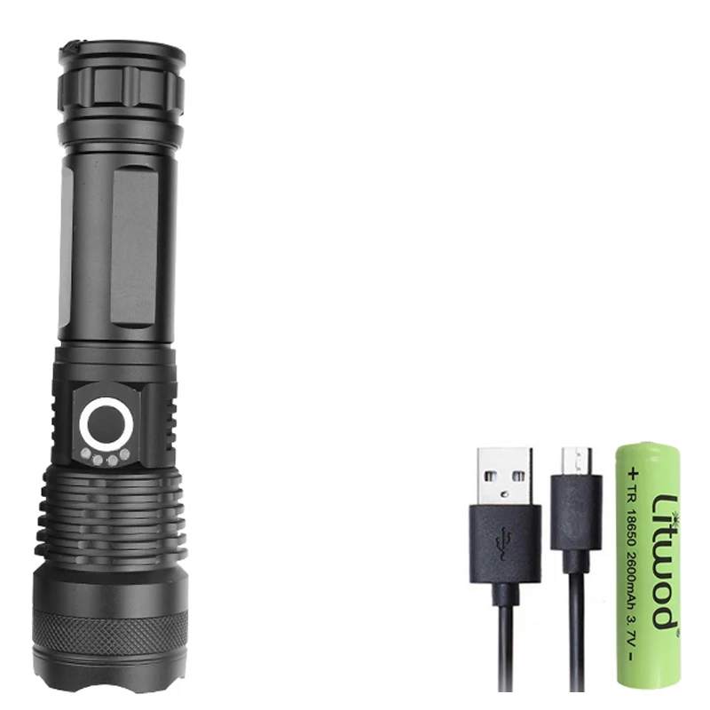 Option B Litwod Z90+ 1282 50000lm Мощный тактический светодиодный фонарь, светильник CREE XHP70.2 18650 26650, фонарь с перезаряжаемой батареей - Emitting Color: Option B