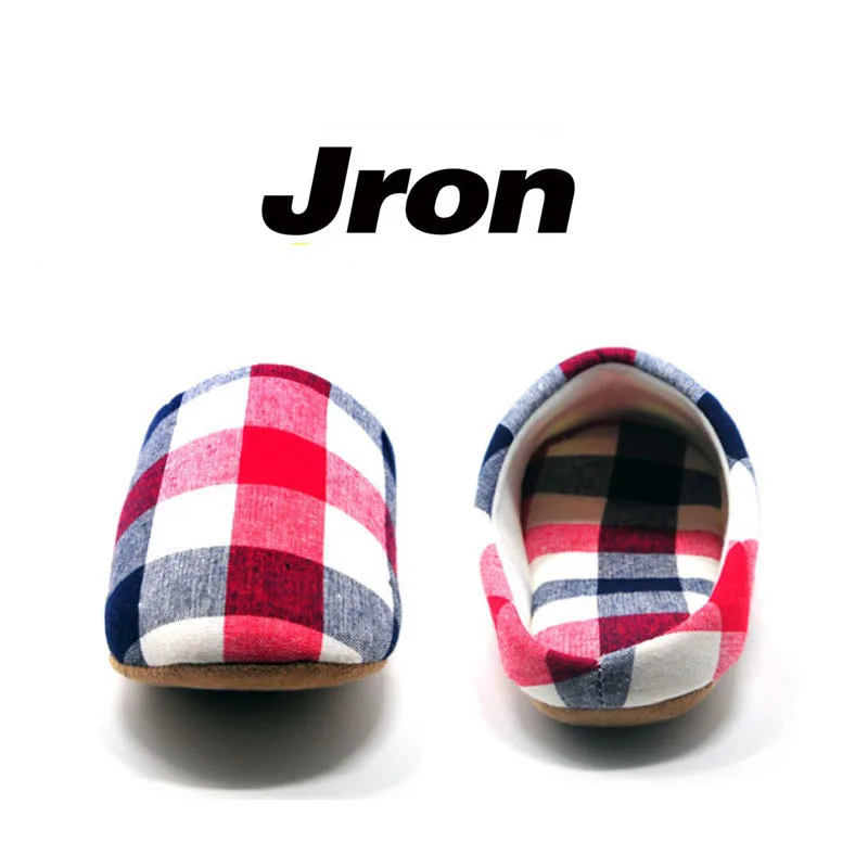 Домашние тапочки Jron из хлопчатобумажной ткани в клетку для мужчин и женщин лета