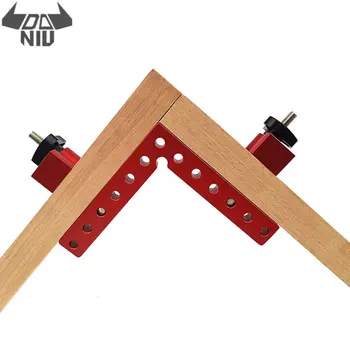 

DANIU 100-140mm Woodworking Aluminum Alloy Adjustable Clamping Square Set with Scale Machinist Positioning Right Angle Clamping