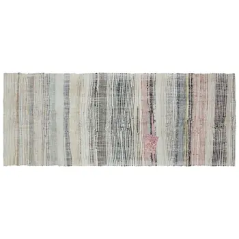 

Handmade Multicolor Vintage English Striped Rug Runner Rug 123x305 Cm-4'0''X10'0''