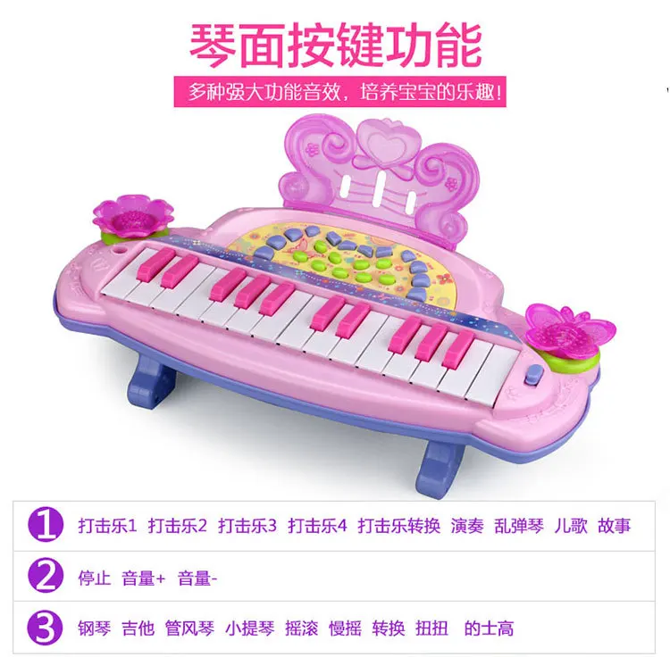 Детская многофункциональная Dreamy электронная клавиатура для девочек 1 мальчик обучающий светильник Электрический музыкальный инструмент игрушка