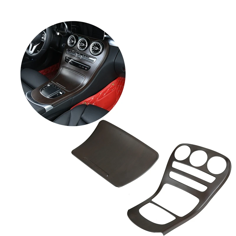 

Car ABS Carbon Fiber Center Console Gear Shift Panel Cover Trim for Mercedes Benz GLC Class 2019 2020