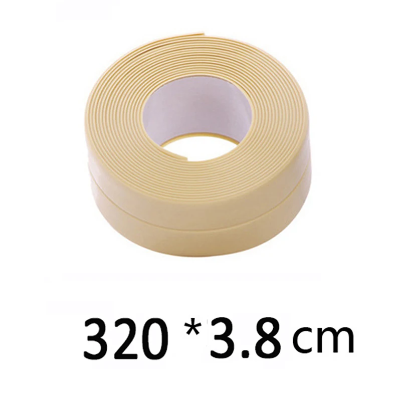 LBM Декоративная плотная полоска самоклеющаяся клейкая уплотнительная лента анти-плесени водонепроницаемая защита края для ванной Душ пол кухонная плита раковина - Цвет: LBM