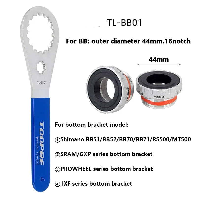 Bicycle Bottom Bracket Tool MTB/Road Bike Bottom Bracket Wrench for Shimano/SRAM/IXF/DUB/BSA