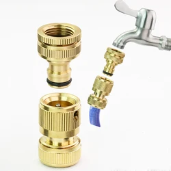 3/4 Inch Full Copper Connector Quick Connector Plug Washer Nipple Connector Pressure Washers Coupler Nipples Plug Male Fitting