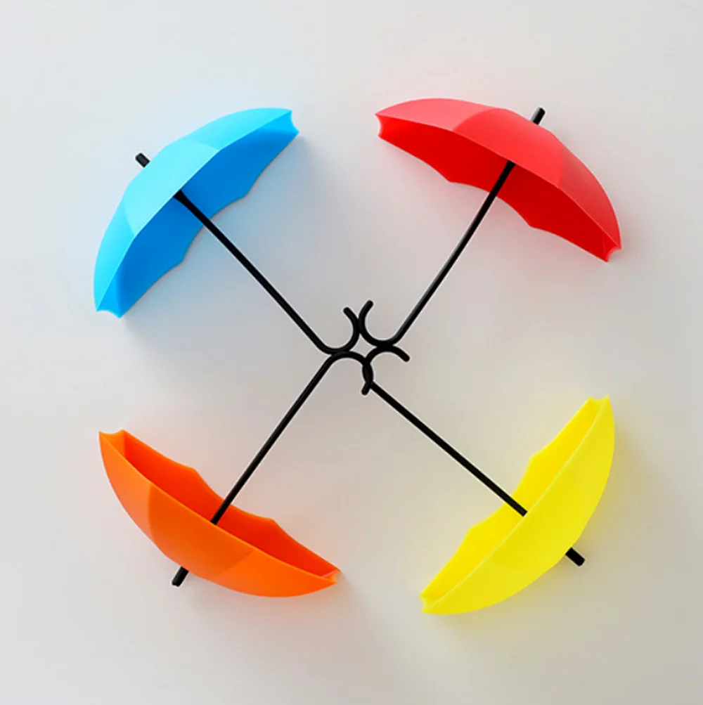 3pcs/set Cute Umbrella Wall Mount Key Holders Wall Hook Creative