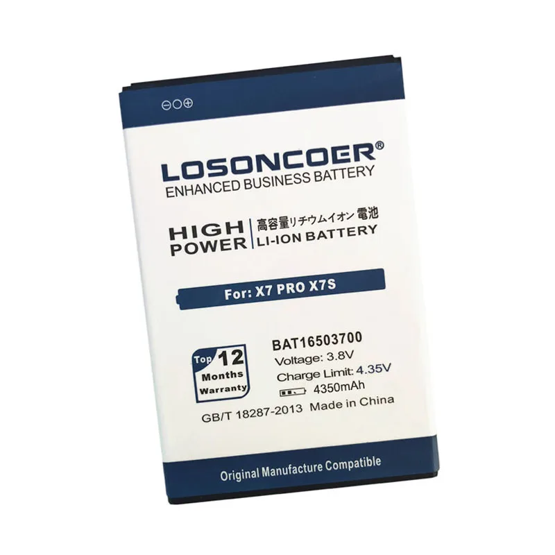 Аккумулятор LOSONCOER 4350mAh BAT16503700 Для Doogee X7 X7S X7 PRO X7PRO, аккумулятор для мобильного телефона+ быстрое поступление