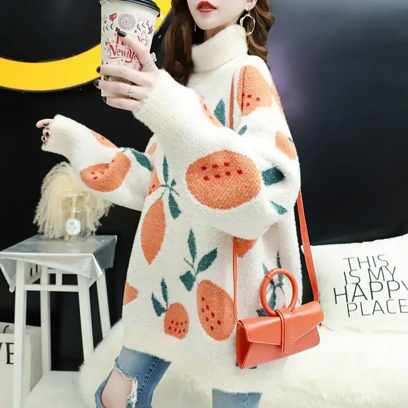 Letters Printed Round Neck Sweatershirt Women's