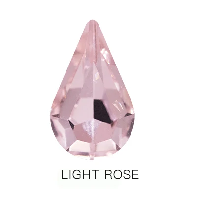 light rose Блестящие капли кристалл AB K9 стеклянные стразы горный хрусталь ювелирные изделия для рукоделия клеевые бусины на украшения из ткани Diy горный хрусталь аппликация - Цвет: light rose
