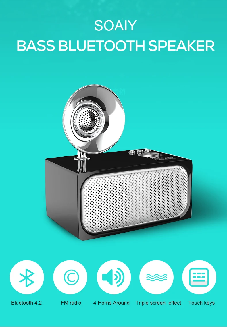 SOAIY E10 громкоговоритель в стиле ретро дерево bluetooth беспроводная мини динамик s аудио сабвуфер домашний портативный радио автомобильный компьютер универсальный подарок