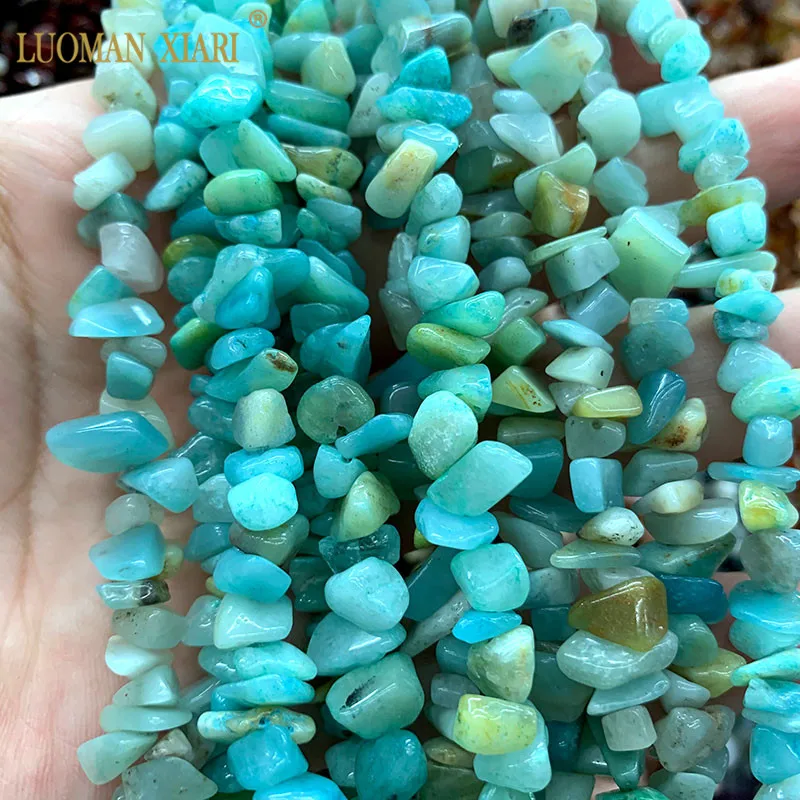 amazonite 2 шт натуральные камни разного размера бусины Агаты Кристалл малахитов аметистов для самостоятельного изготовления ювелирных изделий браслет ожерелье 5-8 мм - Цвет: amazonite