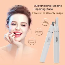 2 в 1 Электрический триммер для волос в носу, формовочный нож для бровей, для удаления волос, для ушей, для волос, бритва, многофункциональный нож для ремонта