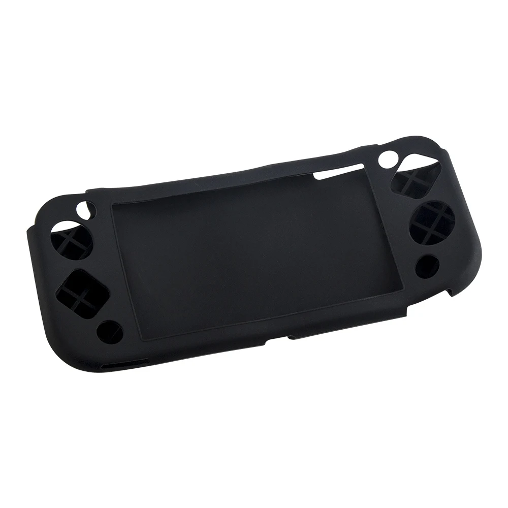 Мягкий силиконовый чехол-переключатель, защитный чехол для Nintendo Switch Lite, игровая консоль, контроллер, защитные аксессуары для игр - Цвет: Черный