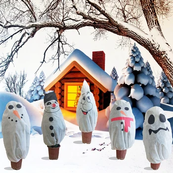 

Protective Cover Reusable Coldproof Printed Winter Cute Christmas Tree Non Woven Fabric Pest Control Breathable Indoor Outdoor