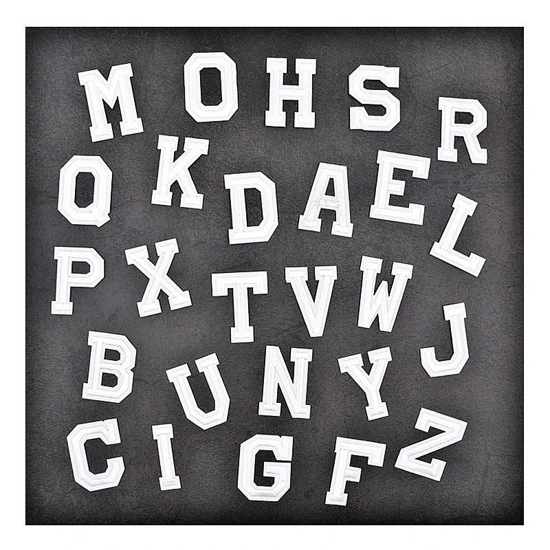 bordados de para ropa deportiva, pegatinas para con letras blancas, para planchar, nombre, ropa, decoración, Uppercase, T N|Parches| - AliExpress