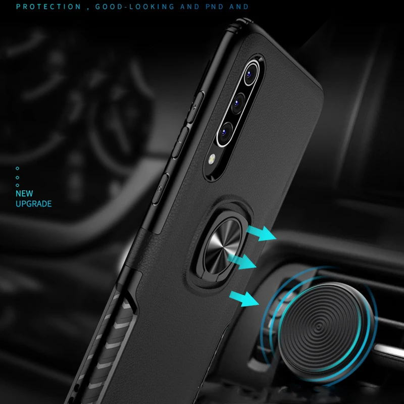 Невидимый чехол для Xiaomi Mi 9 8 SE защитный с кольцом на палец Mi9 Mi8 8SE магнитное