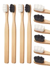  10/20pcs Nano Micro Bamboo Toothbrush 20000 Bristles Ultra Fine Slim Super Thin Extra Soft ECO Friendly Kids Adult Toothbrush 
