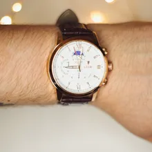 LIGE-reloj analógico con correa de cuero para hombre, nuevo accesorio de pulsera de cuarzo resistente al agua con calendario, complemento deportivo Masculino de marca de lujo con diseño moderno, color marrón, 2021