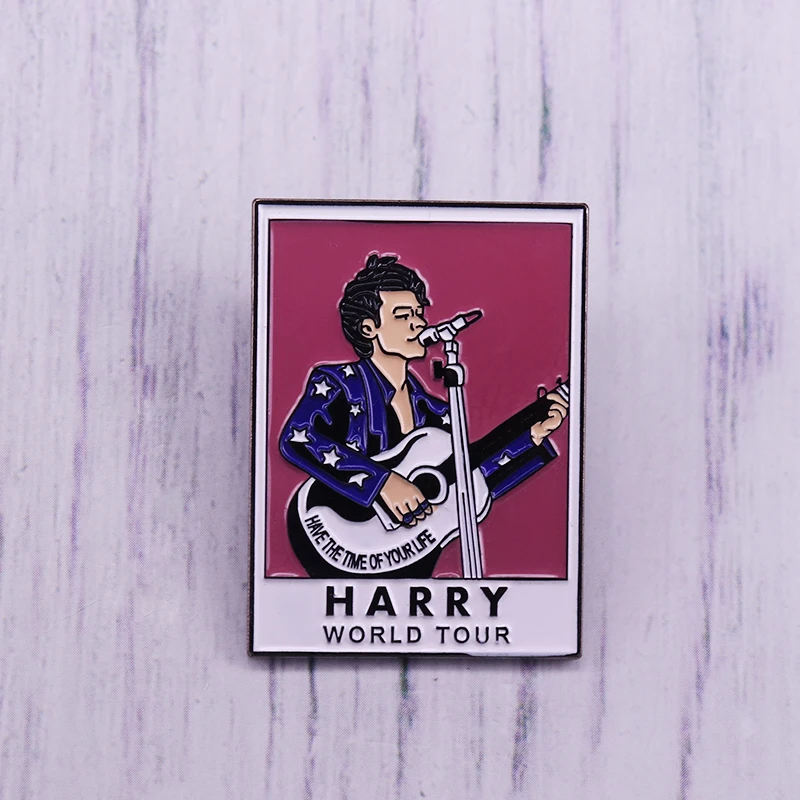 

Harry Styles world tour enamel pin guitar music badge