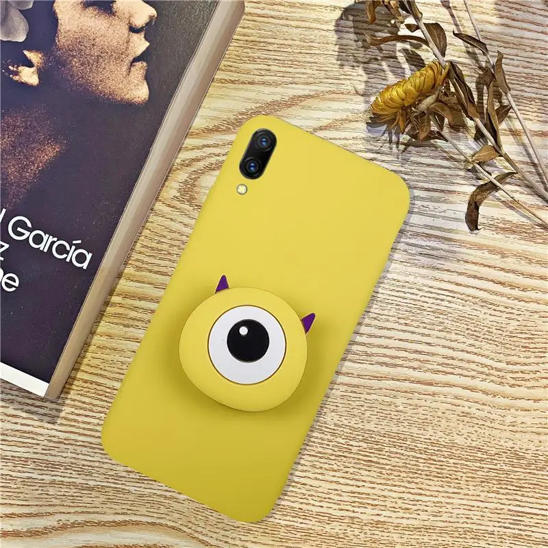 Матовый 3D милый силиконовый чехол-держатель для OPPO Realme 3 1 5 Pro X Reno 2, мягкие чехлы с принтом из мультфильма