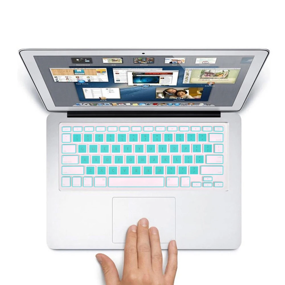 Силиконовый чехол для клавиатуры ноутбука пленка для Apple MacBook Air Pro