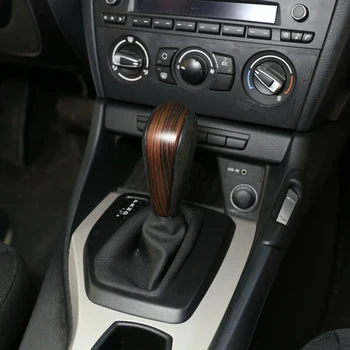 

Decor Shift Knob Cover Sticker Pine Wood Style For BMW 3 Series E90 E91 E92 E93 Brown ABS Waterproof Interior Decal